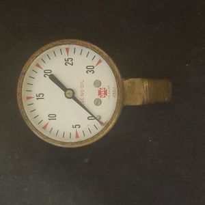 Vintage Brass Pressure Gauge